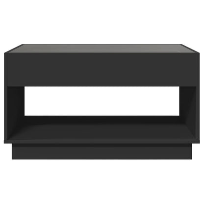 Salontafel met Infinity LED 90x50x50 cm zwart