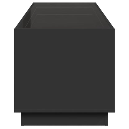 Salontafel met Infinity LED 90x50x50 cm zwart