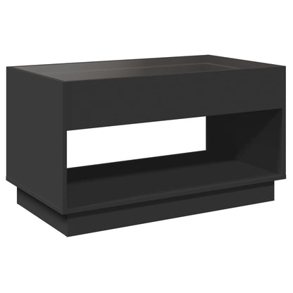 Salontafel met Infinity LED 90x50x50 cm zwart