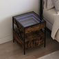 Nachtkastje met Infinity LED 40x40x51 cm gerookt eikenkleurig
