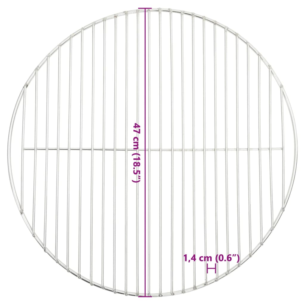 Barbecuerooster rond Ø47 cm 304 roestvrij staal