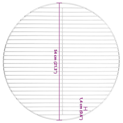 Barbecuerooster rond Ø54 cm 304 roestvrij staal