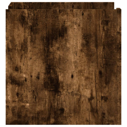 Nachtkastje 45x50x50 cm bewerkt hout gerookt eikenkleurig