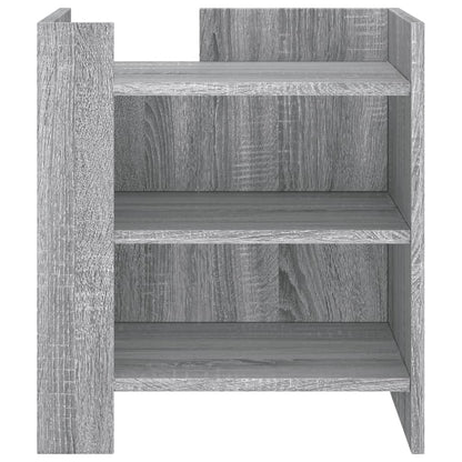 Nachtkastje 45x50x50 cm bewerkt hout grijs sonoma eikenkleurig