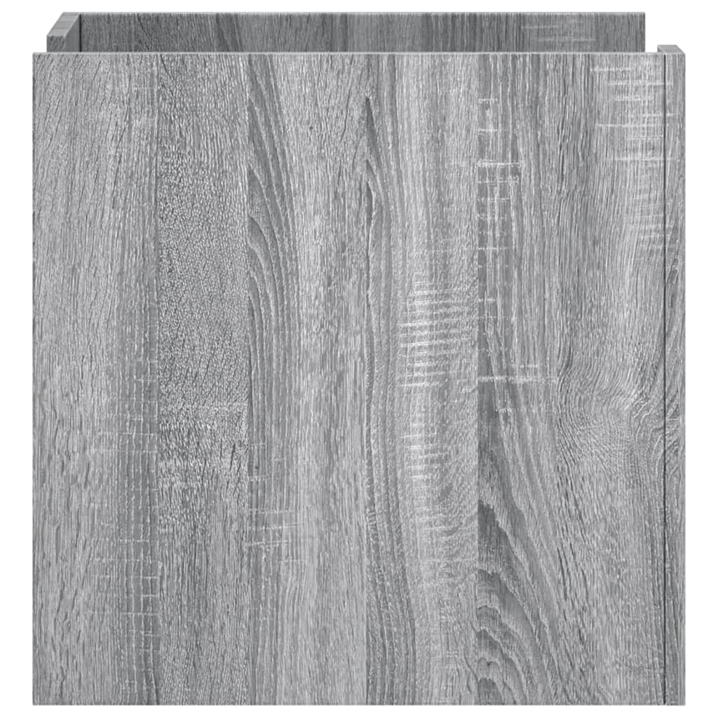 Nachtkastje 45x50x50 cm bewerkt hout grijs sonoma eikenkleurig