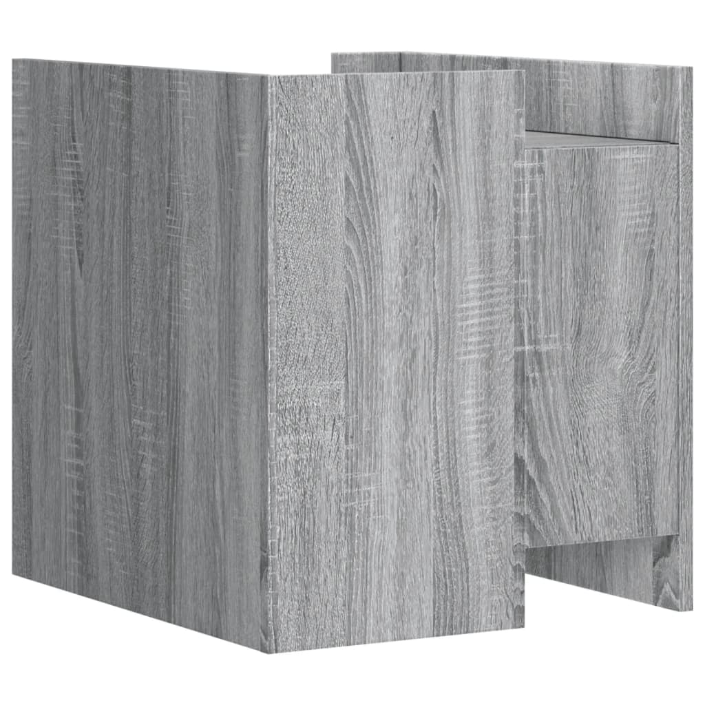 Nachtkastje 45x50x50 cm bewerkt hout grijs sonoma eikenkleurig