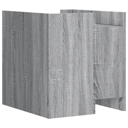 Nachtkastje 45x50x50 cm bewerkt hout grijs sonoma eikenkleurig