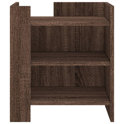 Nachtkastje 45x50x50 cm bewerkt hout bruin eikenkleurig