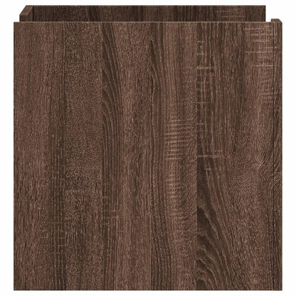 Nachtkastje 45x50x50 cm bewerkt hout bruin eikenkleurig