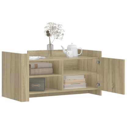 Salontafel 100x50x50 cm bewerkt hout sonoma eikenkleurig
