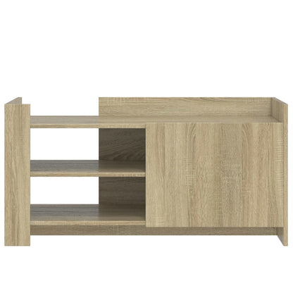 Salontafel 100x50x50 cm bewerkt hout sonoma eikenkleurig