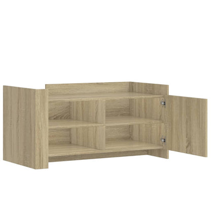 Salontafel 100x50x50 cm bewerkt hout sonoma eikenkleurig