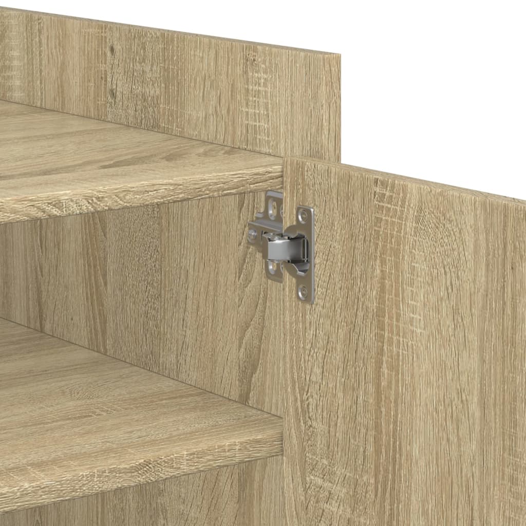 Salontafel 100x50x50 cm bewerkt hout sonoma eikenkleurig