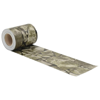 Tuinscherm 4 st steenpatroon 35x0,19 m PVC grijs
