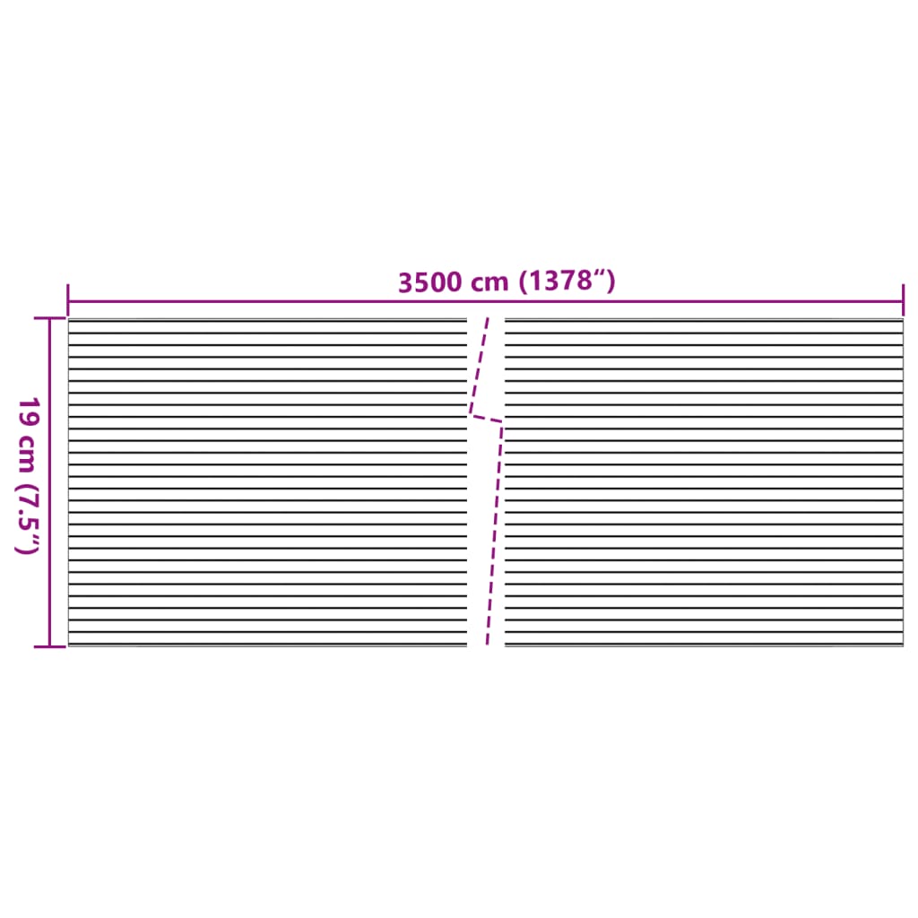 Tuinscherm 4 st steenpatroon 35x0,19 m PVC grijs
