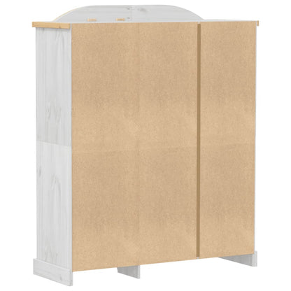 Kledingkast Corona wit 151,5x52x186 cm massief grenenhout