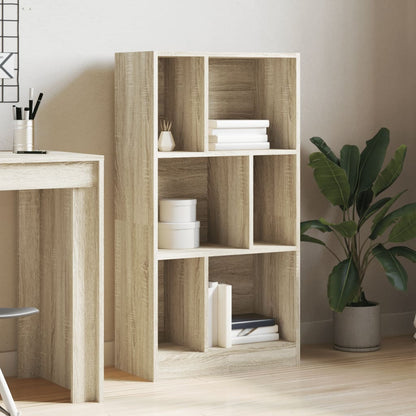 Boekenkast 57x28,5x107,5 cm bewerkt hout sonoma eikenkleurig