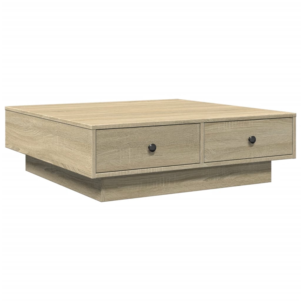 Salontafel 90x90x28 cm spaanplaat sonoma eikenkleurig