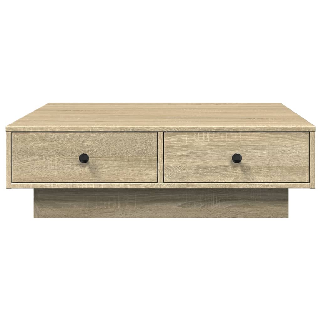 Salontafel 90x90x28 cm spaanplaat sonoma eikenkleurig
