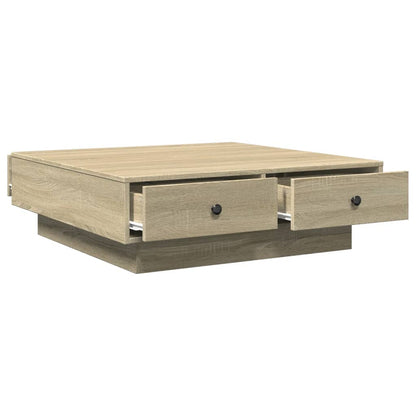 Salontafel 90x90x28 cm spaanplaat sonoma eikenkleurig