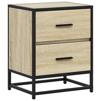 Nachtkastje 40x31x50 cm bewerkt hout sonoma eikenkleurig