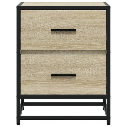 Nachtkastje 40x31x50 cm bewerkt hout sonoma eikenkleurig
