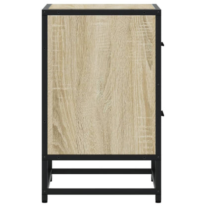 Nachtkastje 40x31x50 cm bewerkt hout sonoma eikenkleurig