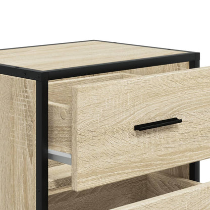 Nachtkastje 40x31x50 cm bewerkt hout sonoma eikenkleurig