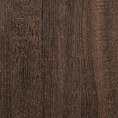 Nachtkastje 40x31x50 cm bewerkt hout bruin eikenkleurig