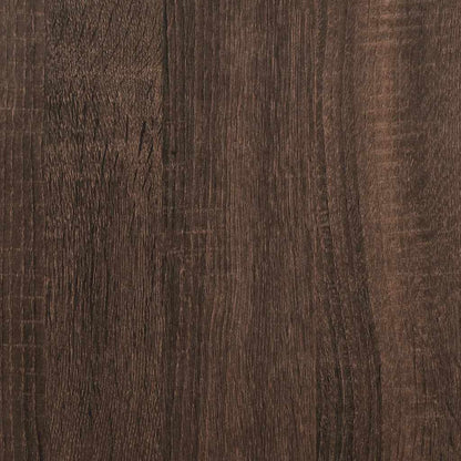Nachtkastje 40x31x50 cm bewerkt hout en metaal bruin eikenkleur