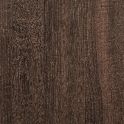 Nachtkastje 40x31x50 cm bewerkt hout en metaal bruin eikenkleur