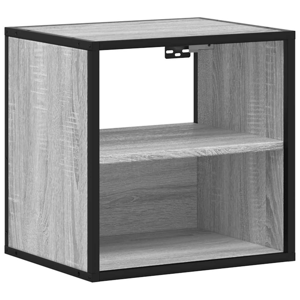 Nachtkastje wandgemonteerd 40x31x39,5cm grijs sonoma eikenkleur