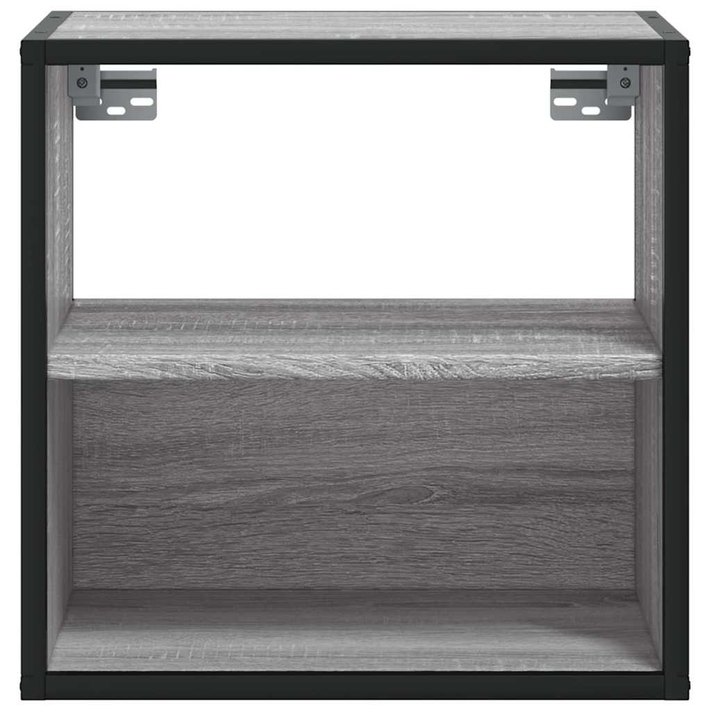 Nachtkastje wandgemonteerd 40x31x39,5cm grijs sonoma eikenkleur