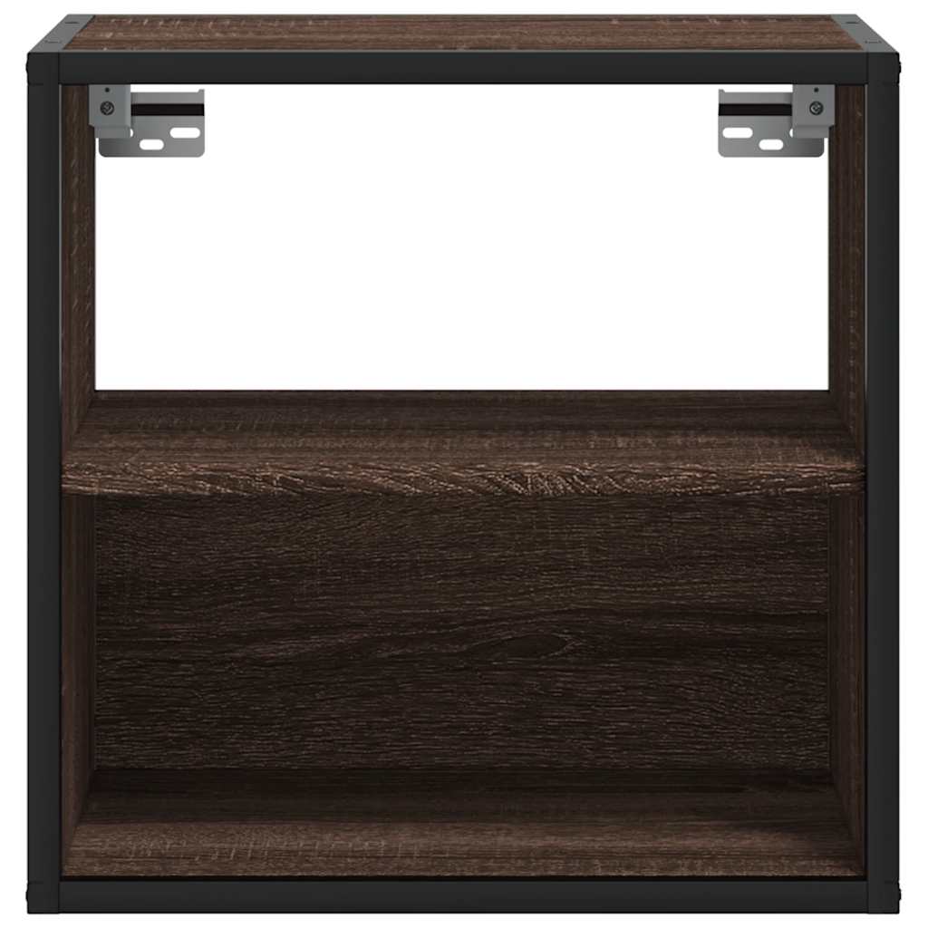 Nachtkastje wandgemonteerd 40x31x39,5 cm bruin eikenkleurig