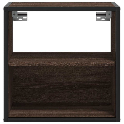 Nachtkastje wandgemonteerd 40x31x39,5 cm bruin eikenkleurig