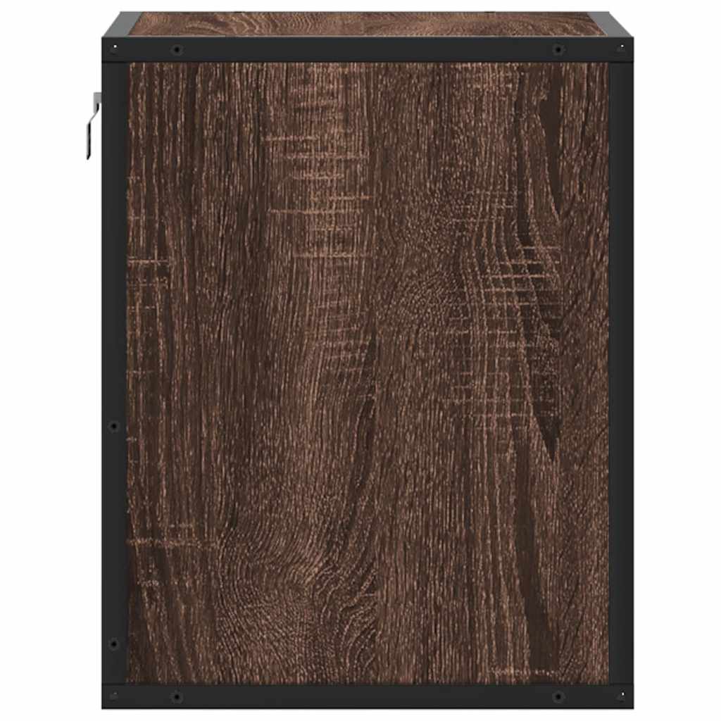Nachtkastje wandgemonteerd 40x31x39,5 cm bruin eikenkleurig