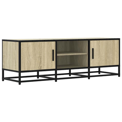 Tv-meubel 120x35x41 cm bewerkt hout metaal sonoma eikenkleurig