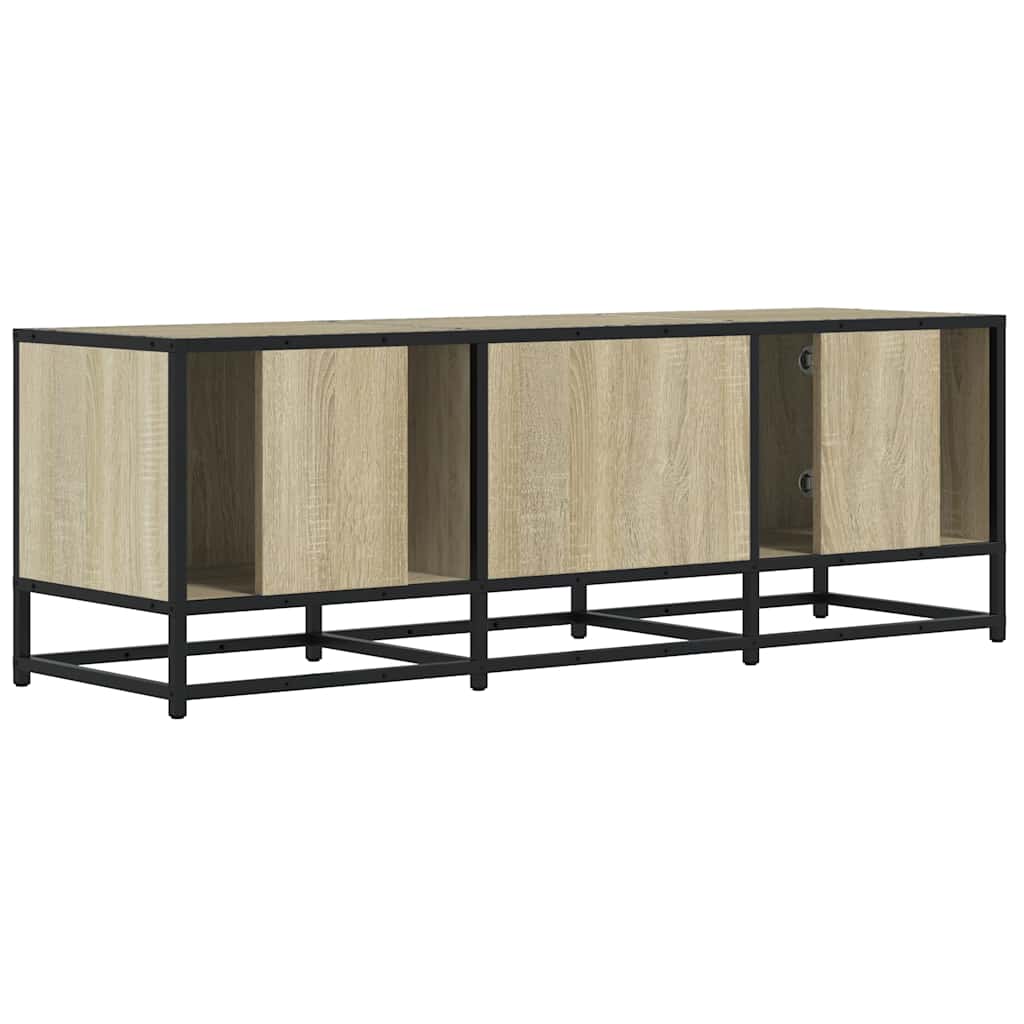 Tv-meubel 120x35x41 cm bewerkt hout metaal sonoma eikenkleurig