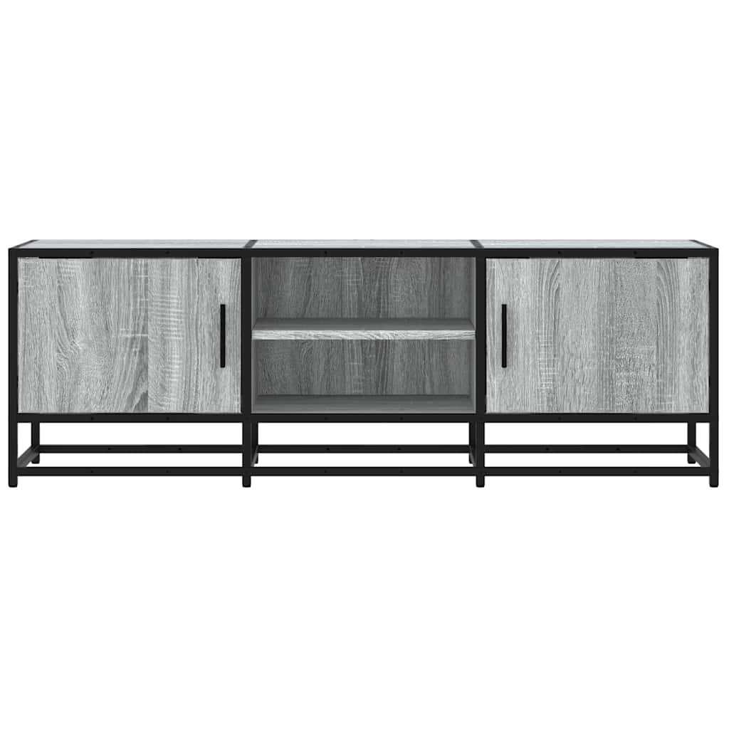 Tv-meubel 120x35x41 cm bewerkt hout metaal grijs sonoma eiken