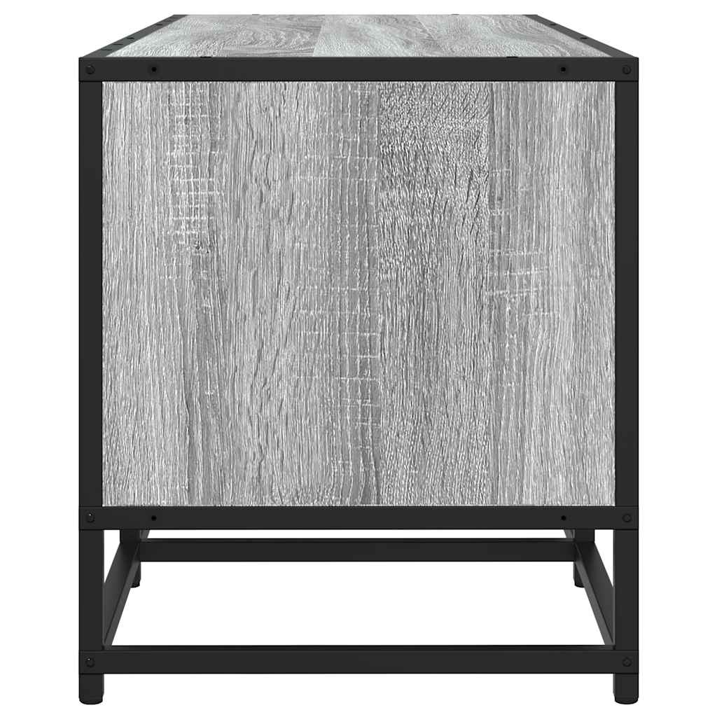 Tv-meubel 120x35x41 cm bewerkt hout metaal grijs sonoma eiken