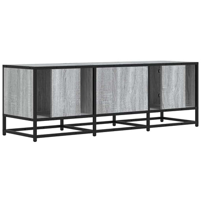 Tv-meubel 120x35x41 cm bewerkt hout metaal grijs sonoma eiken