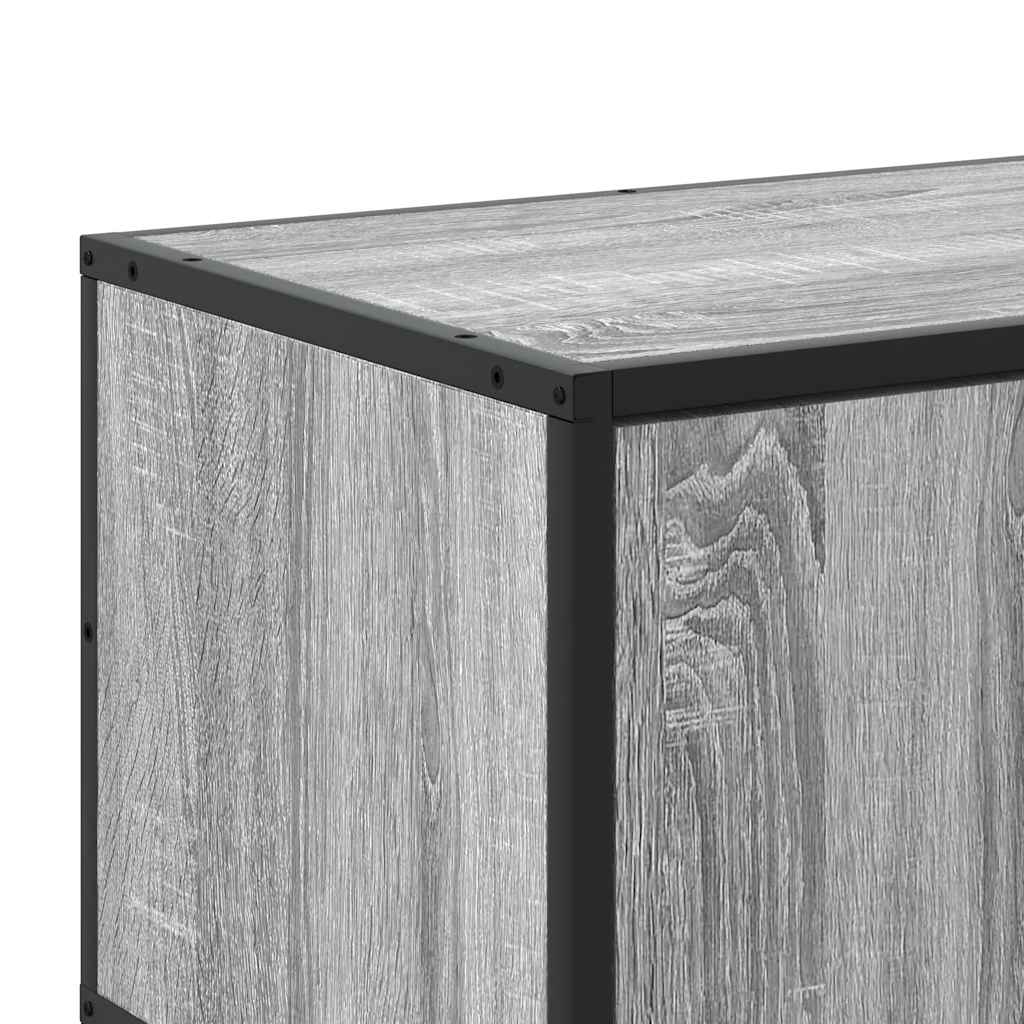 Tv-meubel 120x35x41 cm bewerkt hout metaal grijs sonoma eiken