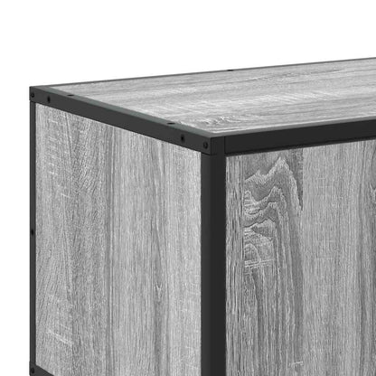Tv-meubel 120x35x41 cm bewerkt hout metaal grijs sonoma eiken