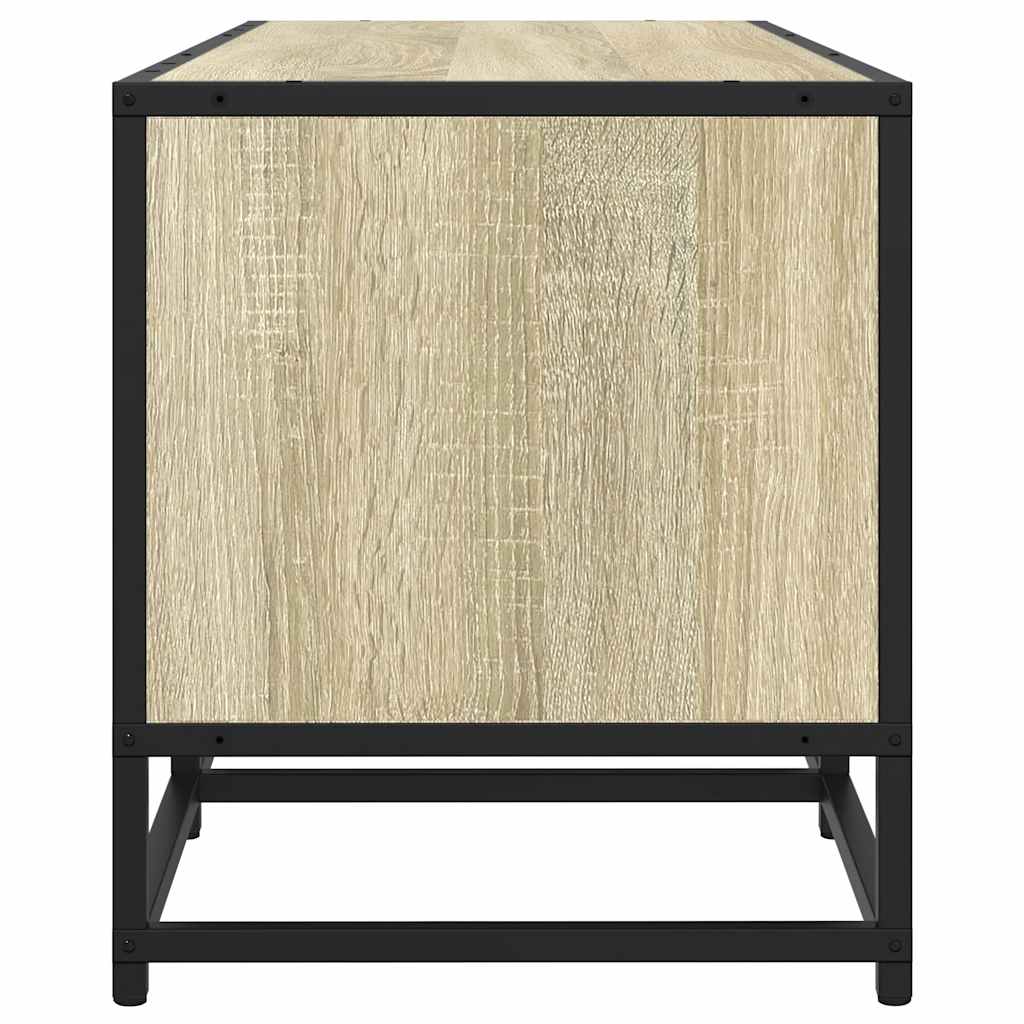 Tv-meubel 160x35x41 cm bewerkt hout metaal sonoma eikenkleurig