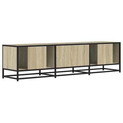 Tv-meubel 160x35x41 cm bewerkt hout metaal sonoma eikenkleurig