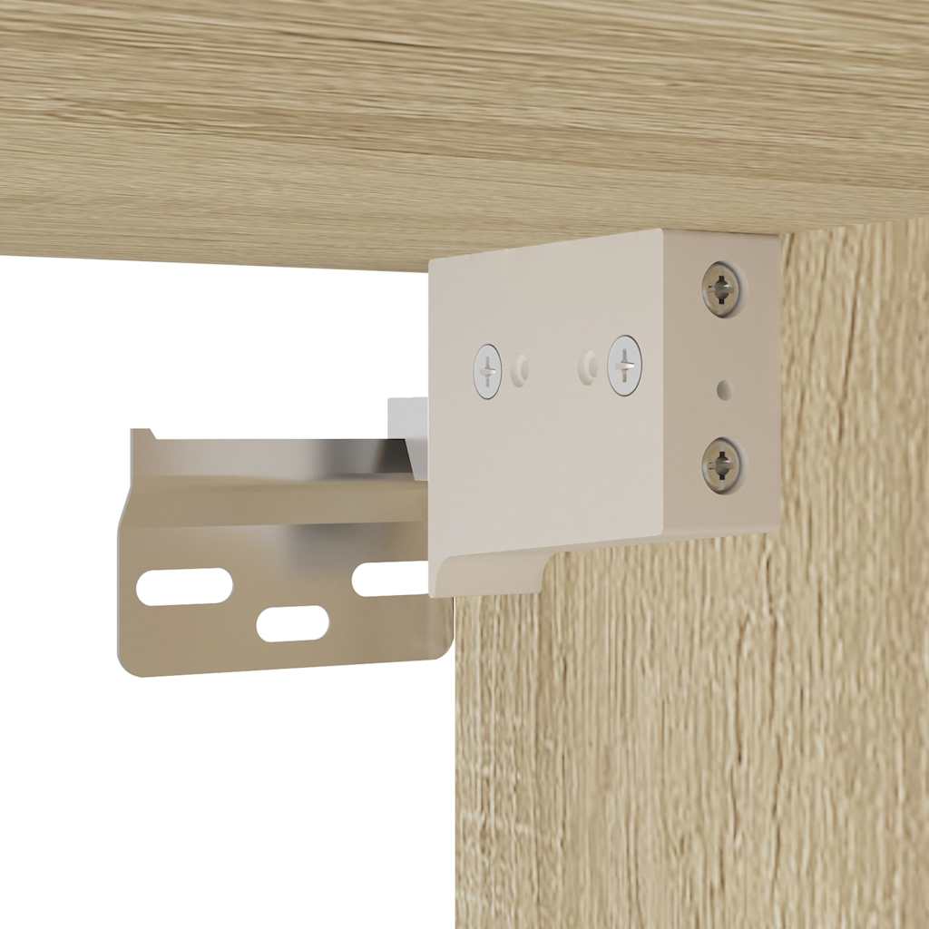 Tv-meubel 80x31x39,5 cm bewerkt hout metaal sonoma eikenkleurig