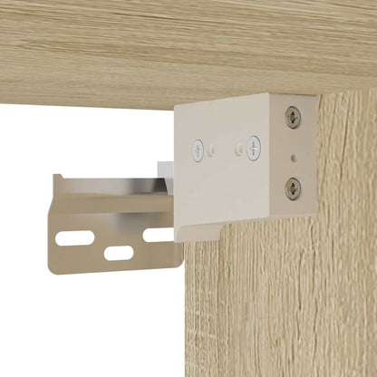 Tv-meubel 80x31x39,5 cm bewerkt hout metaal sonoma eikenkleurig