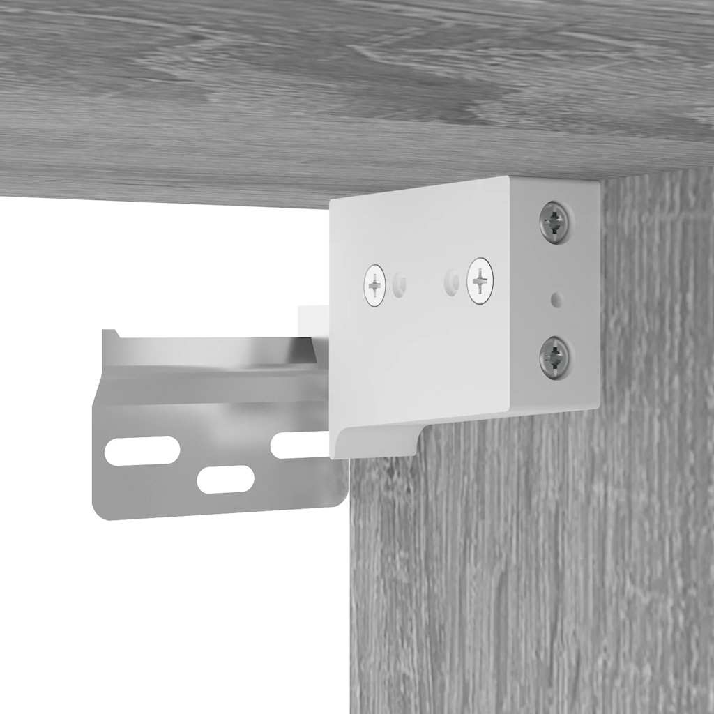 Tv-meubel 80x31x39,5 cm bewerkt hout metaal grijs sonoma eiken