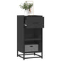 Dressoir 35,5x35x76 cm bewerkt hout en metaal zwart