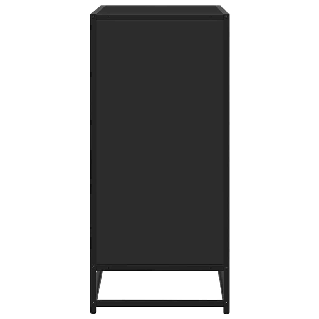 Dressoir 62x35x76 cm bewerkt hout zwart